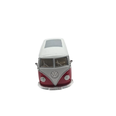 VOLKSWAGON VW VAN SAMBA DIECAST MODEL RED AND WHITE VAN