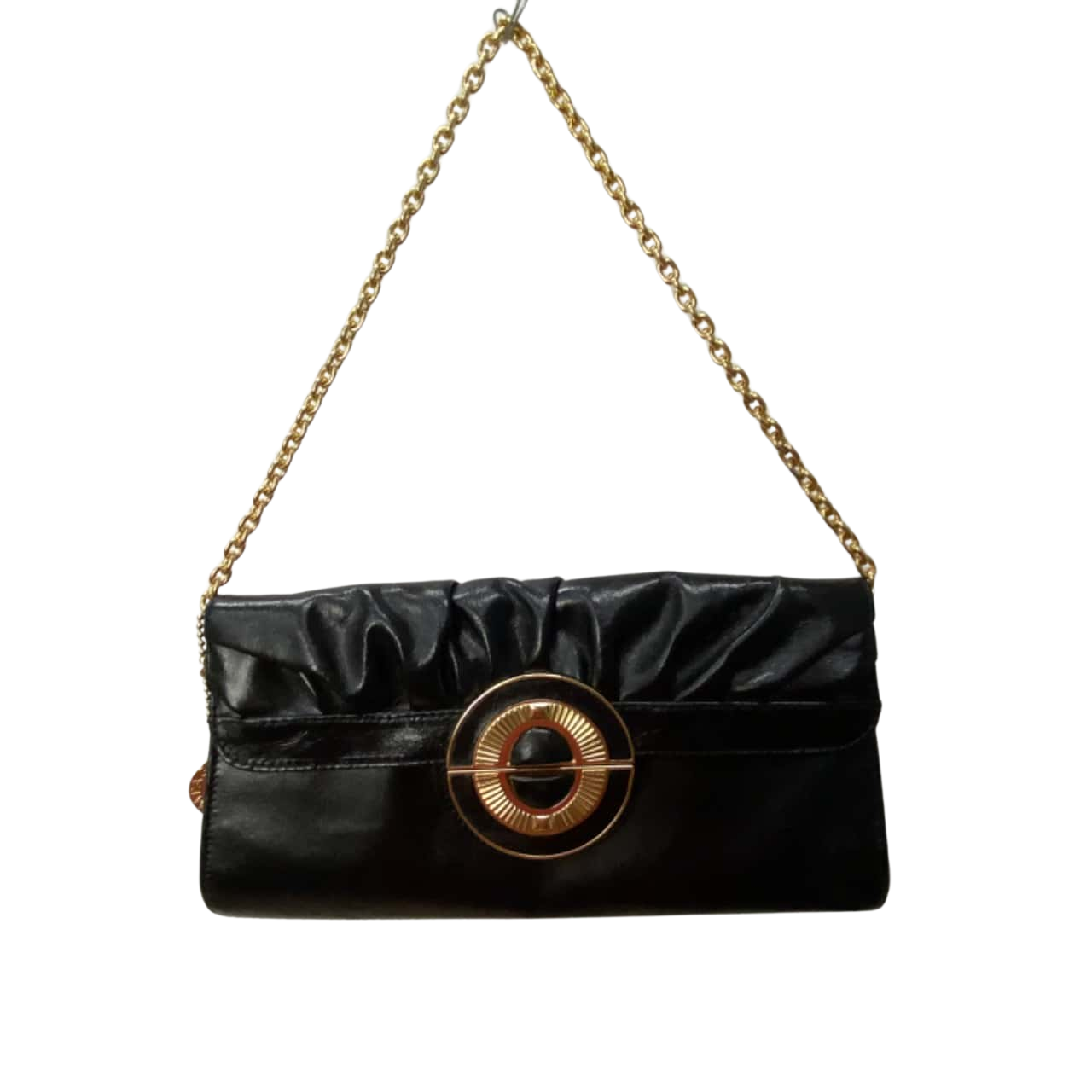 Rampage Black Gold Trim Leather Handbag