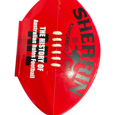 THE HISTORY OF AUSTRALIAN RULES FOOTBALL- Book Shaped of Sherrin Football