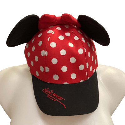 Disney Minnie Mouse Womens  Cap Black  / Red / White 