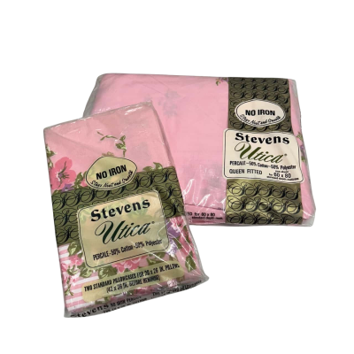 Stevens Utica Queen Fitted Sheet + Pillowcases