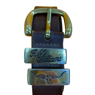 R.M. Williams Mens  Size 38 Brown leather belt