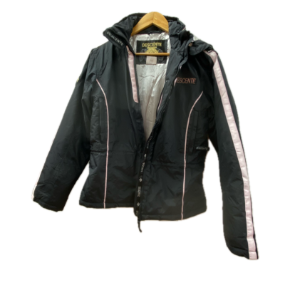 Descente Womens Jacket Size 12 Black Hooded