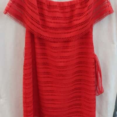 Witchery Womens  Size 10 Off The Shoulder Dress Orange 