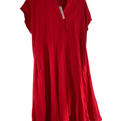 W.Lane Womens red linen dress Size 14 