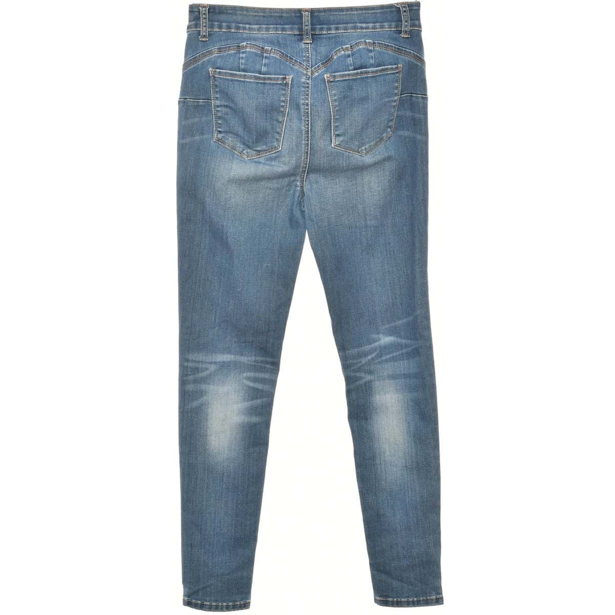 Wax Jeans Womens Size S HighWaisted SkinnyFit Blue Jeans(s)