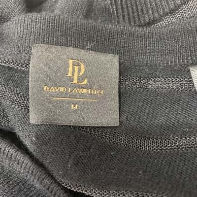 David Lawrence Womens  Size M Long Sleeve Top Black  