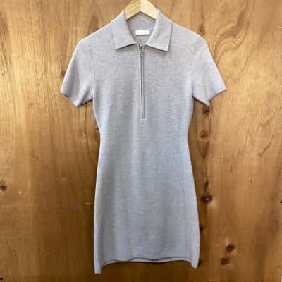 Kookai Beige Knit Mini Dress Size 8