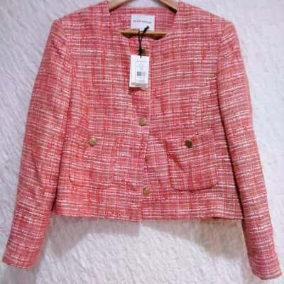 Sportscraft Women's  Size 18 Jacket Pink Pinstripe check