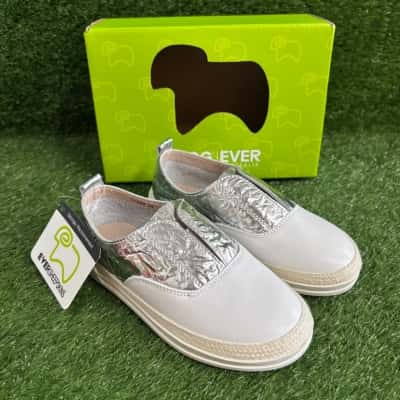 UGG Eversheepskin Silver/Beige Shoes - Kids Size 28