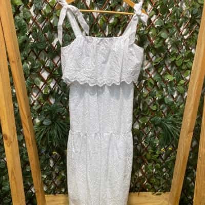 Decjuba Womens  Size 10 Casual Dress White 