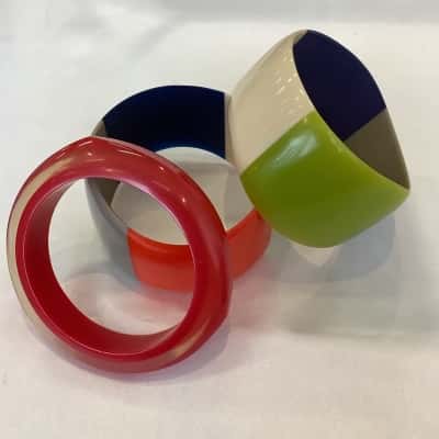 COSTUME - Womens 3 x Colourful Bangles Multicoloured   #20