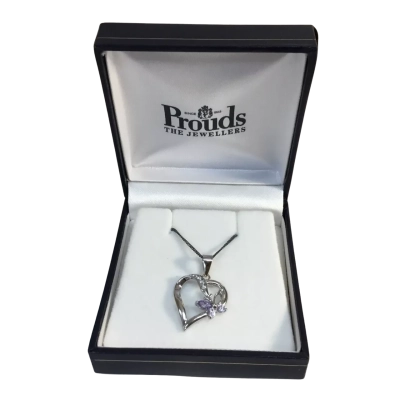  Heart Necklace with Butterfly 