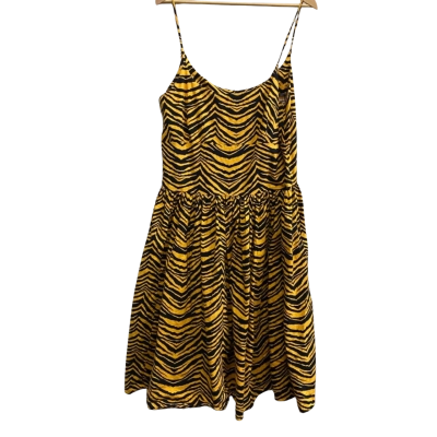 Bernie Dexter Women’s Orange and Black Tiger Strive Mini Dress Size  XXXL