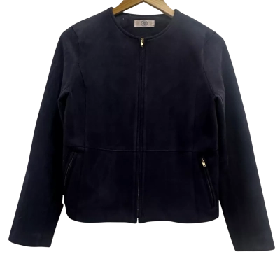  Womens  Size M Open Jacket Navy Blue 