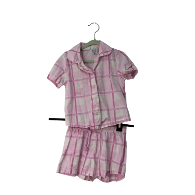 Peter Alexander Kids Short Sleeve Pajama Set Size 2 Pink  
