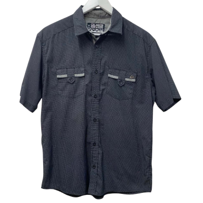 Quicksilver Mens  Size M Short Sleeve Shirt Black  