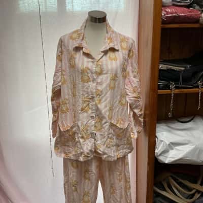 Peter Alexander Womens  Size 20 Pyjamas Pink  / Striped / White 