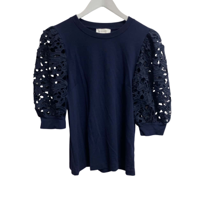 Witchery Womens  Size L 3/4 Sleeve Shirt Blue 