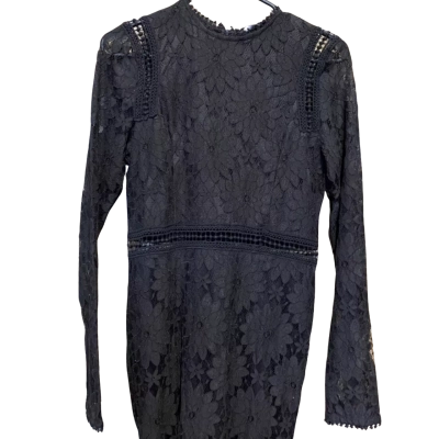 Pretty Little Thing Womens  Size 12 Long Sleeve Dress Black  