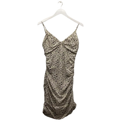 Zulu & Zephyr Size 12 Floral Ruched Cotton Midi Dress 