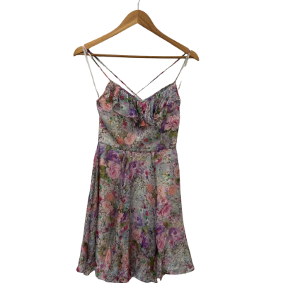 Forever New Womens  Size 6 Shoestring Strap Dress Floral 