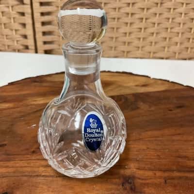 Vintage Royal Doulton Crystal Perfume Bottle Stopper English Collectable Vanity Mother birthday Christmas Antique 