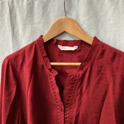 Yarra Trail Womens  Size 16 Long Sleeve Shirt Maroon  A