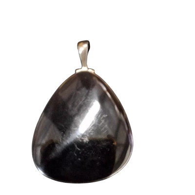  Womens 925 silver black glass Choker Necklace 