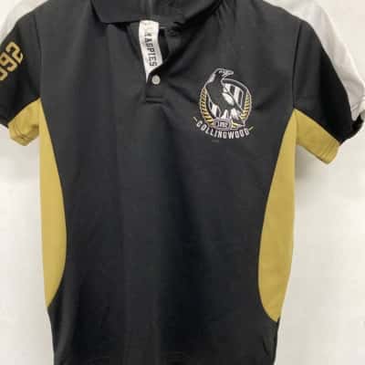 Collingwood AFL Womens  Size 14 T-Shirt Black  / White 