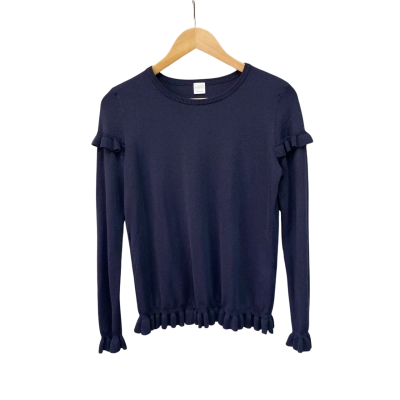 BOSS Womens  Size M Long Sleeve Top Navy Blue 