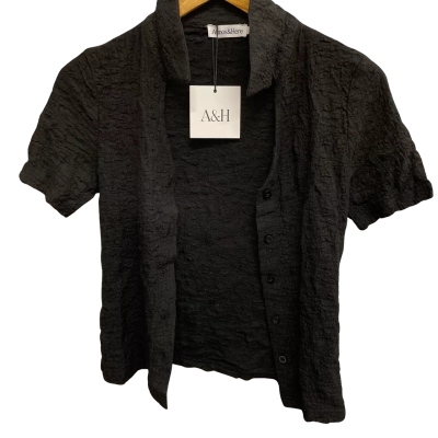 Atmos&Here Womens  Size 6 Black Top