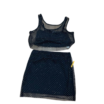 BNWT 2pc Set Sincerely Jules Rhinestone Mesh Top & Skirt Size M