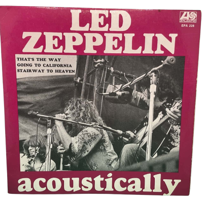 Led Zeppelin Acoustically Rare Australian Vintage 7” Vinyl.
