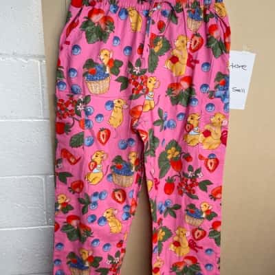 Dangerfield Scrub Womens  Size L Straight Leg Pants Pattern / Pink  