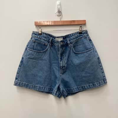 NEW - Assembly Label Boxy Denim Short Dark Stone Size 34