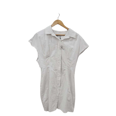 Mistress Rocks Womens  Size M Shirt Dress White 