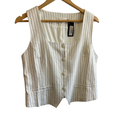 NEW With tag - Little Lies Womens  Size M Pinstriped Vest 