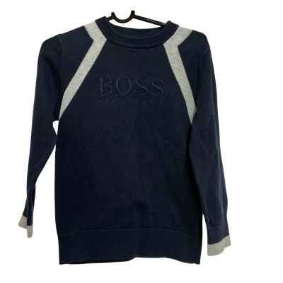 Hugo Boss Kids  Size 4 Jumper Grey / Navy Blue 