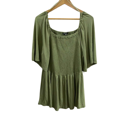 Autograph Womens Shirred Knit Top Size L Sage