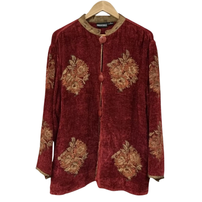 Orientique Womens Size XL Jacket Maroon