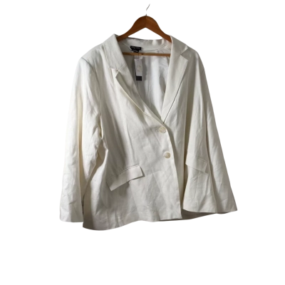 City Chic Womens  Size L Suit Jacket Off White 