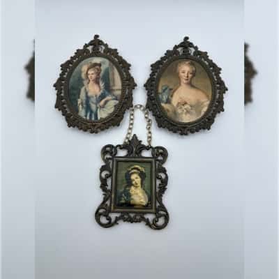 Italian Brass Frames x 3