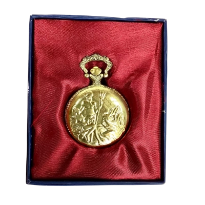 Vintage-Style Gold-Toned Pocket Watch - God of the Sea