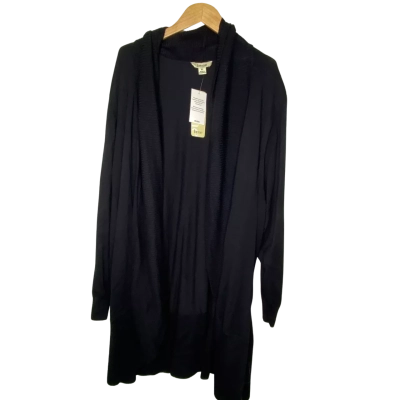 beme Womens  Size XL Longline Cardigan Black  
