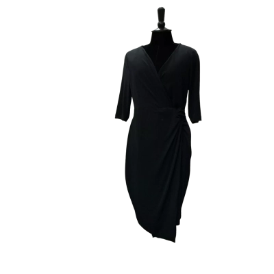 Leona Edmiston Womens Size 10 Long Sleeve Dress Black  