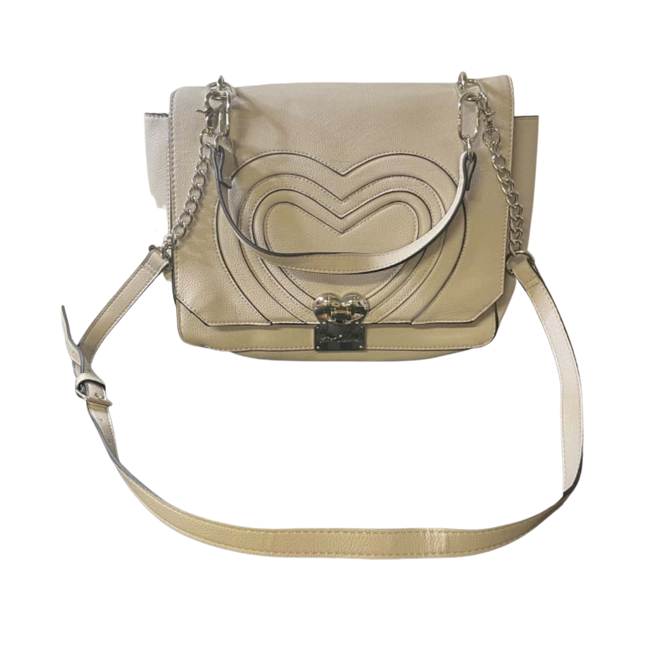 Betsey Johnson Handbag. w/ Detachable Shoulder Strap, Silver Hardware