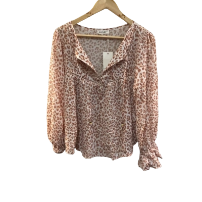 BNWT Kivari Womens  Size M Blouse Leopard print 