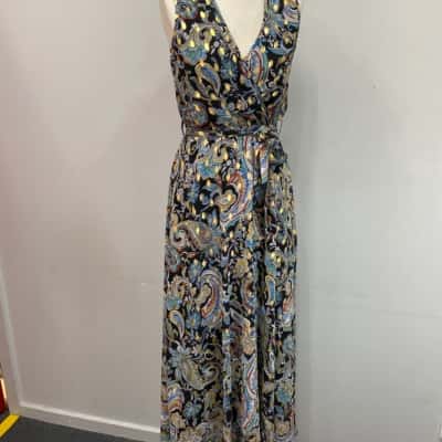 Caroline Morgan Womens  Size 10 Cocktail Dress / Sleeveless Dress  Blue / Gold / Green / Navy Blue / Pattern / Red Original Price $79.95