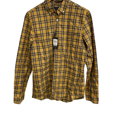 Reserve Mens  Size S Checked / Mustard 